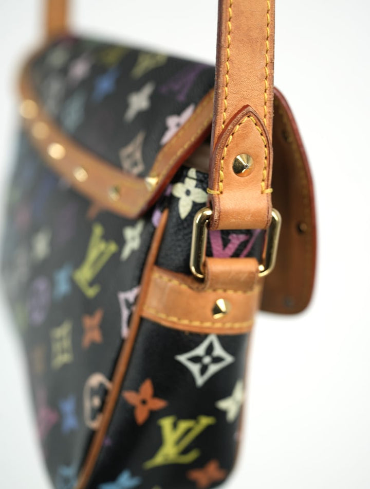 Pre-Owned Louis Vuitton Monogram Multicolor Sologne Black
