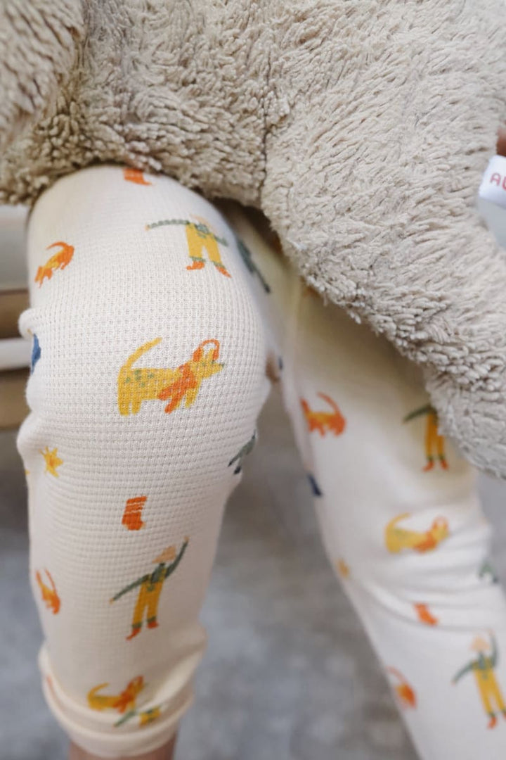 Fall Fun Henley Waffle Pajama Set