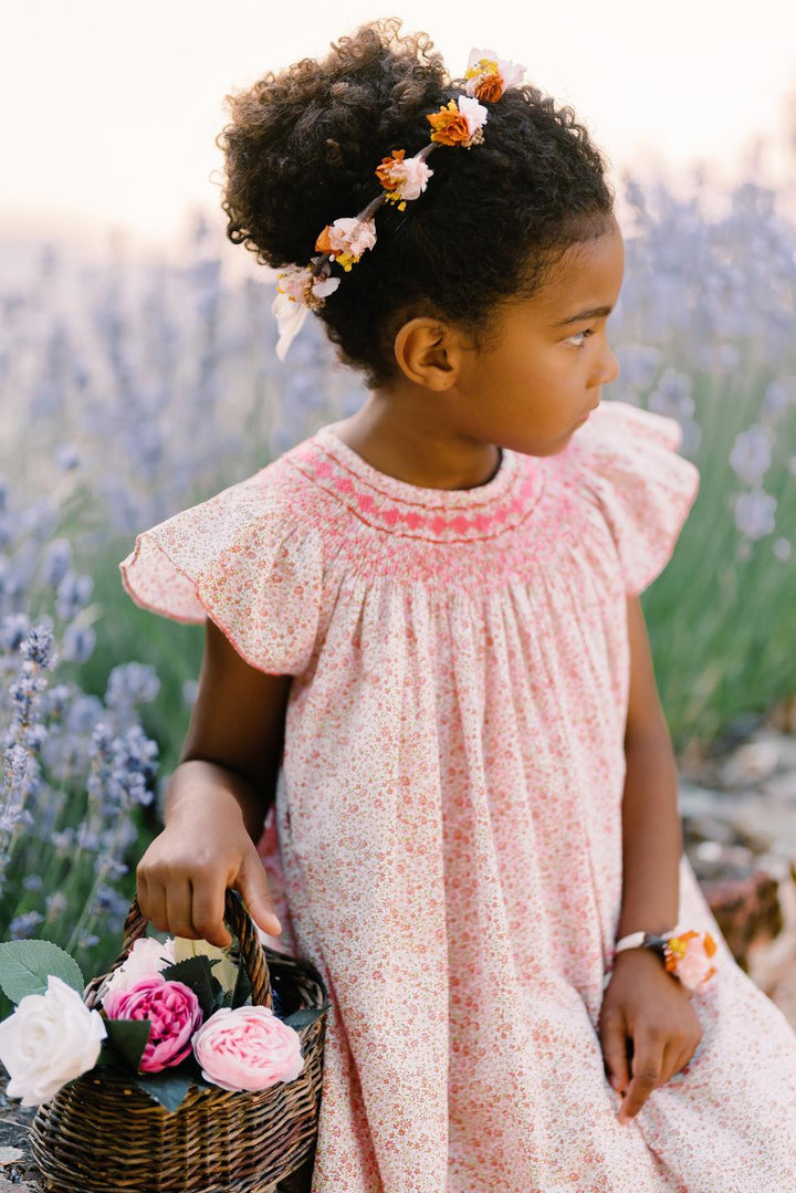 Eve Pink Floral Bishop Dress