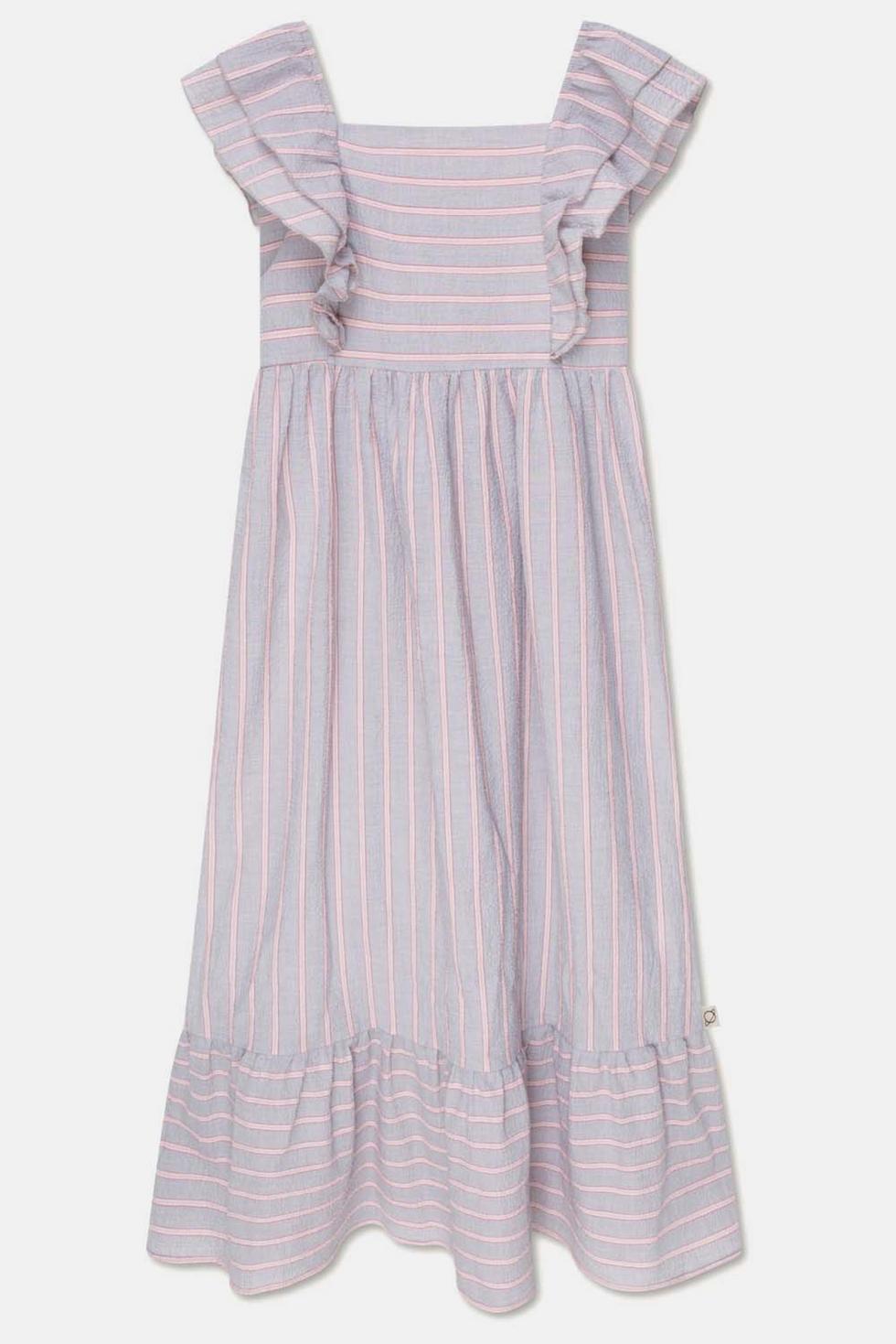 Seersucker stripe woman dress - Unique