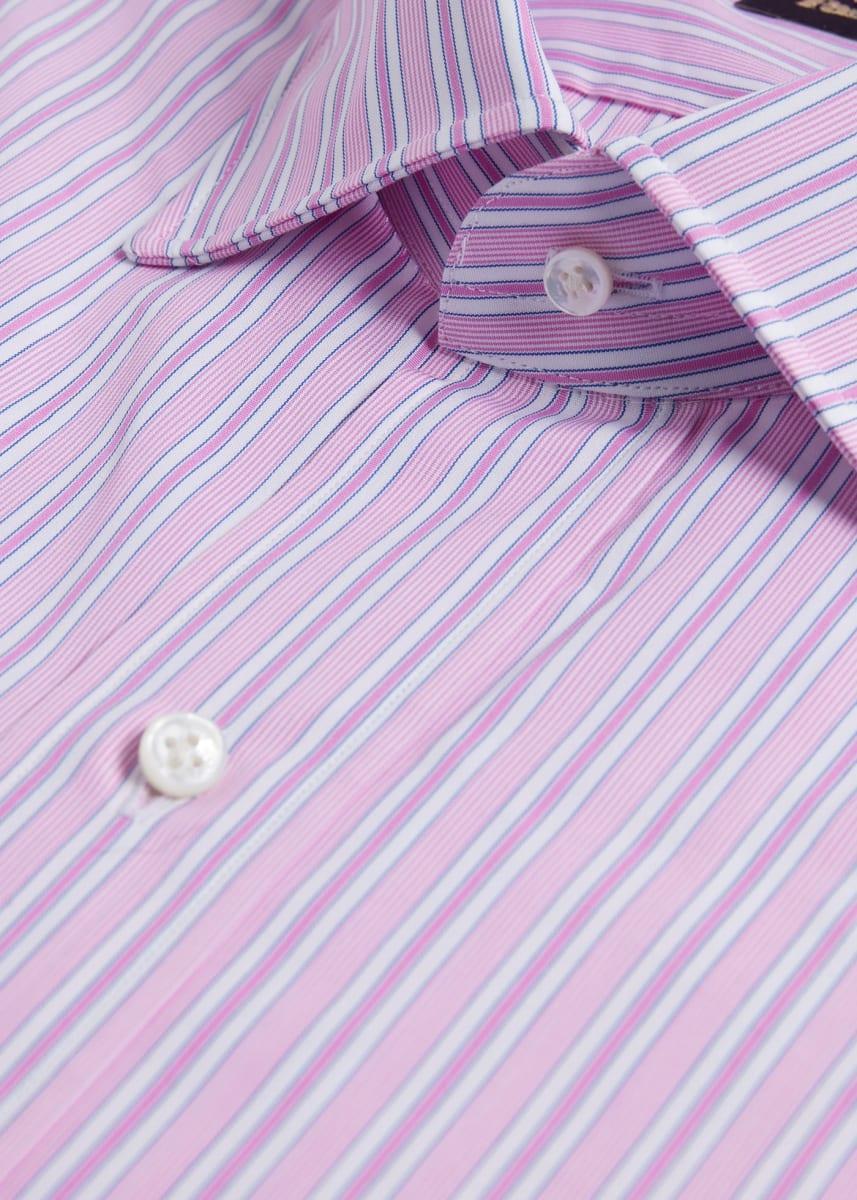 Pink Narrow Stripe Dress Shirt - Pink - Dress Shirt