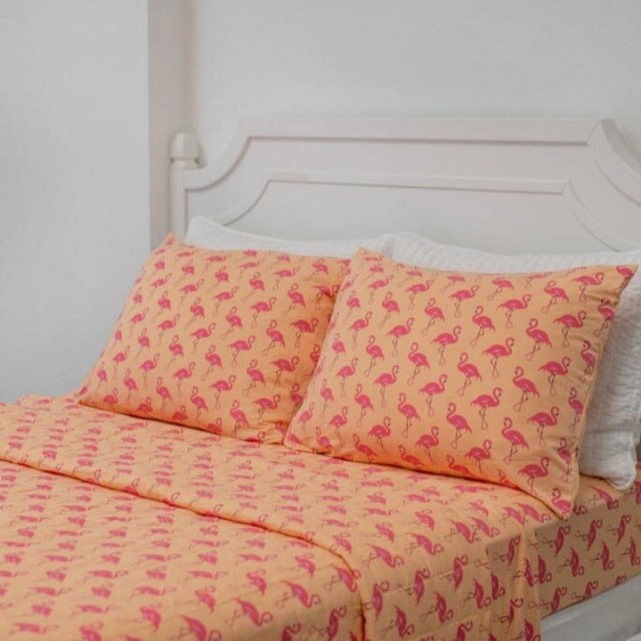 Quilted Blanket - Flamingo Peach