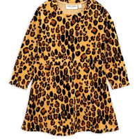 Leopard Velour Dress - Beige