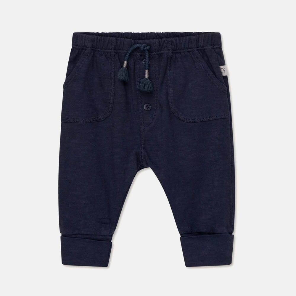 Slub Baby Pants - Dark Blue Pants My Little Cozmo 