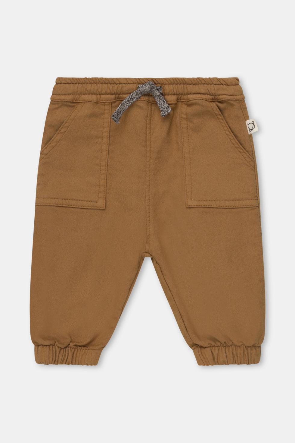 Cotton fleece baby pants - Oil