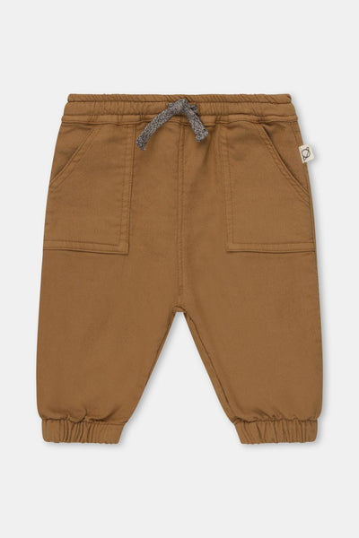 Cotton fleece baby pants - Oil