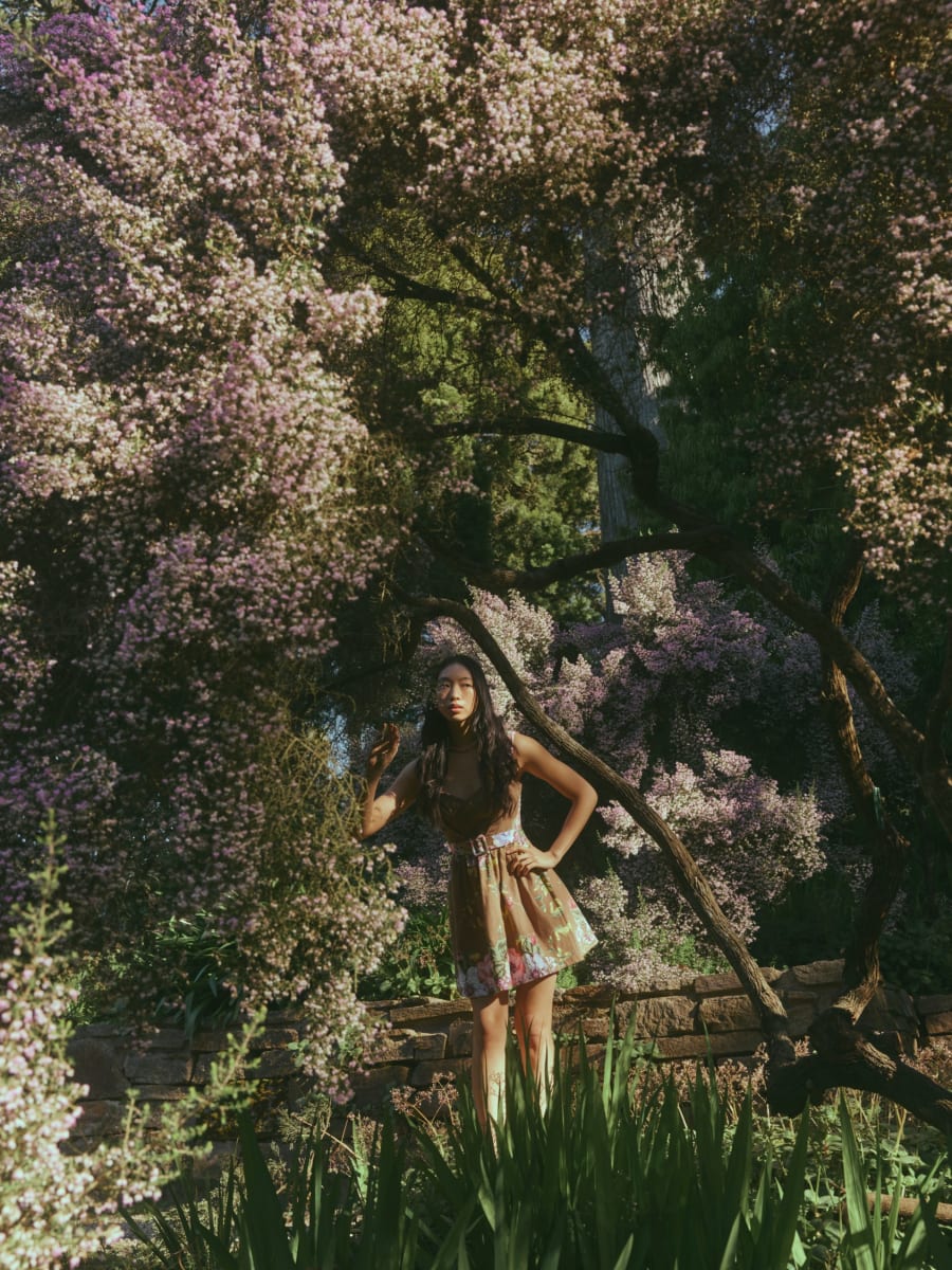 Georgie Dress - Caramel Victorian Floral