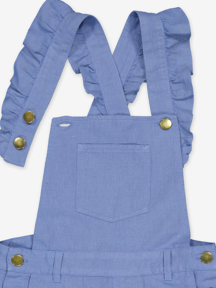 Georgette Linen Overall - Thistle Blue