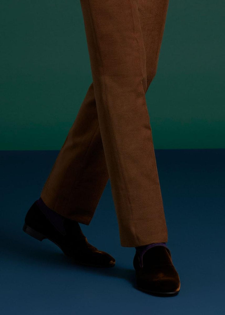 Harrier Velvet Formal Slip-On - Brown