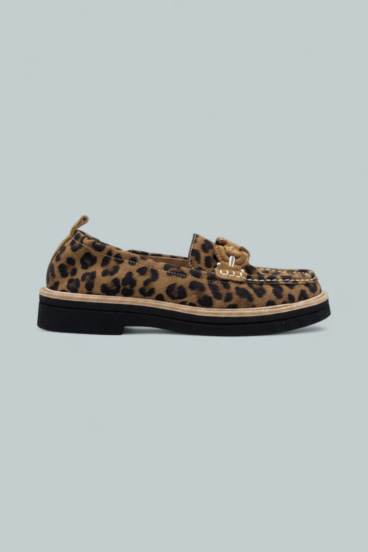 Lomma Casual Loafer with Bit - Leopard Suede