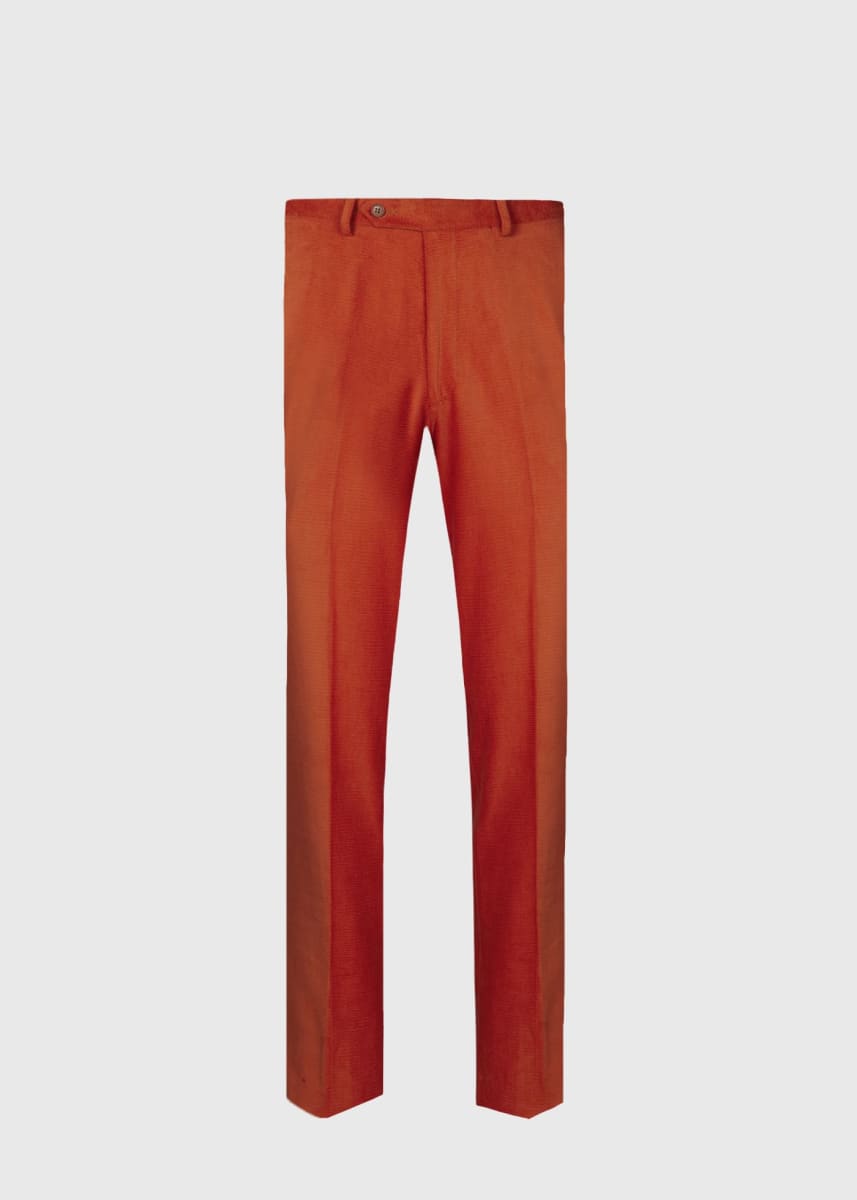 Horizontal Cotton Corduroy Trouser - Copper