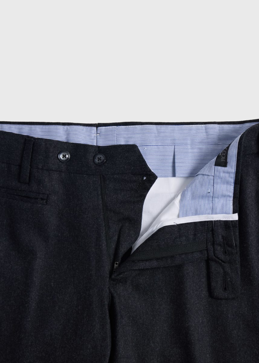Flannel Dress Trouser - Charcoal