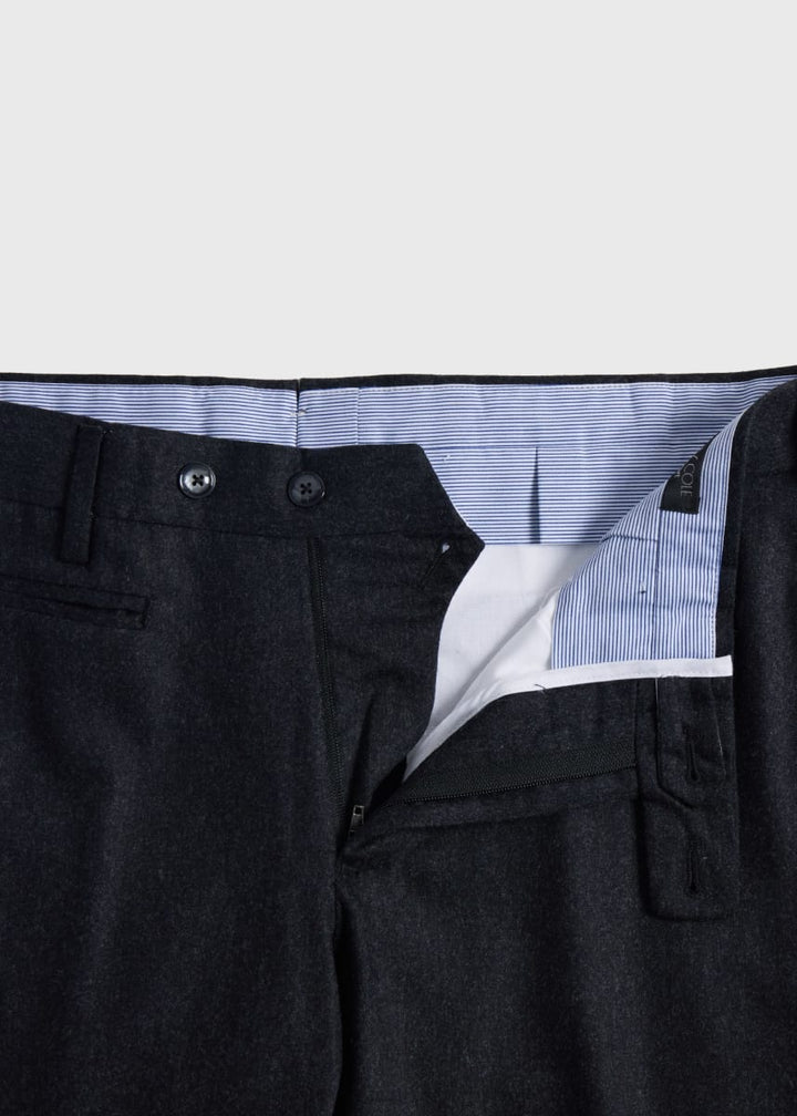 Flannel Dress Trouser - Charcoal