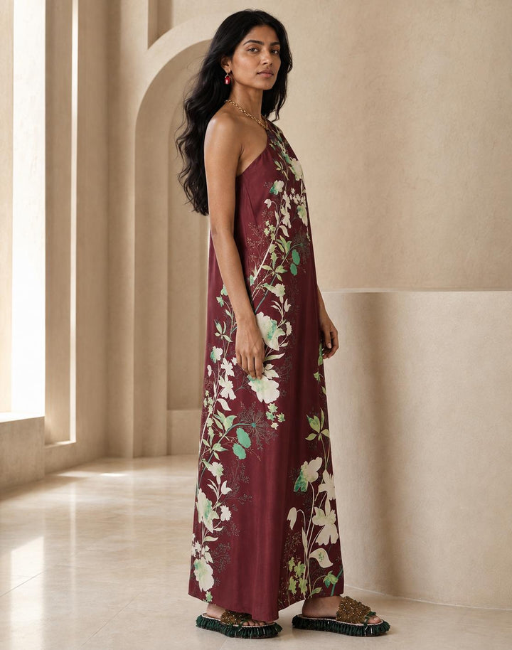 Roy Dress - Woodland Placée Burgundy