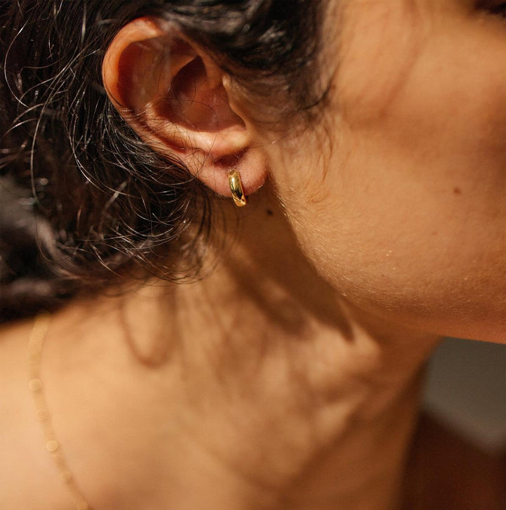 Core 11mm Huggie Hoops Gold - Gold