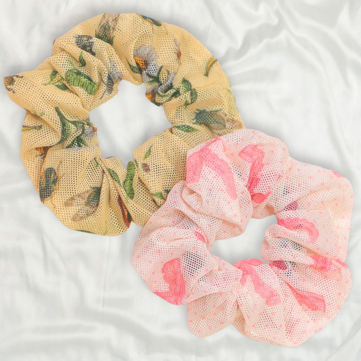 Bugs & Coquette Bows Scrunchie 2-Pack - Bugs/Pink Bows