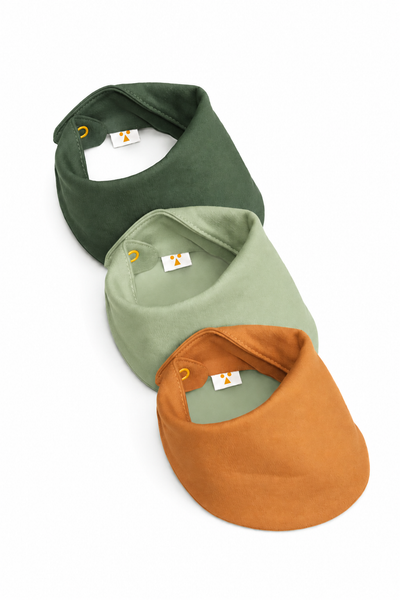 Mäus Terry Bib 3-Pack - Earthy