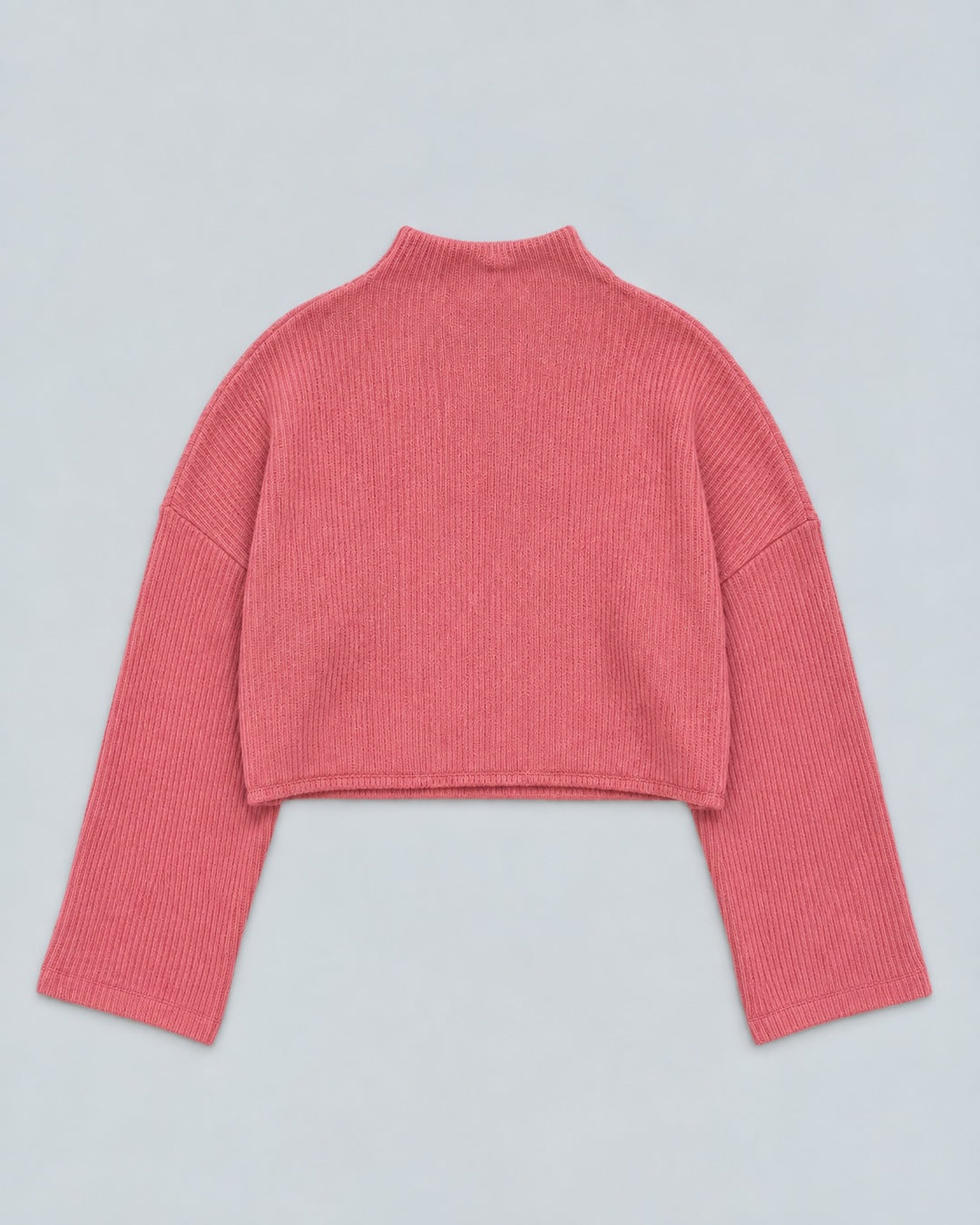 Ribbed Textured Open Back Top - Rose