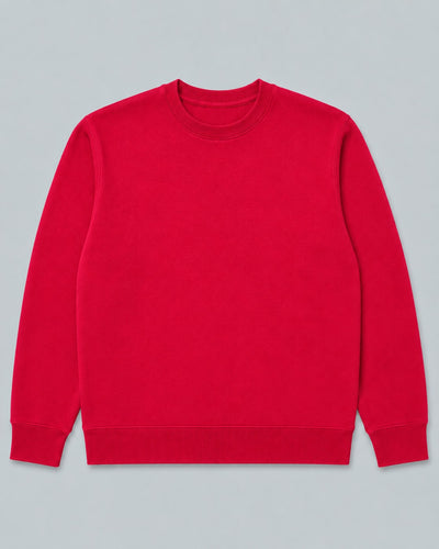 Classic Crew Neck Sweatshirt - Red
