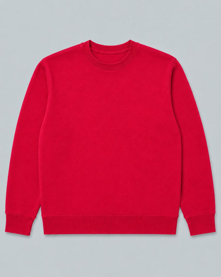 Classic Crew Neck Sweatshirt - Red