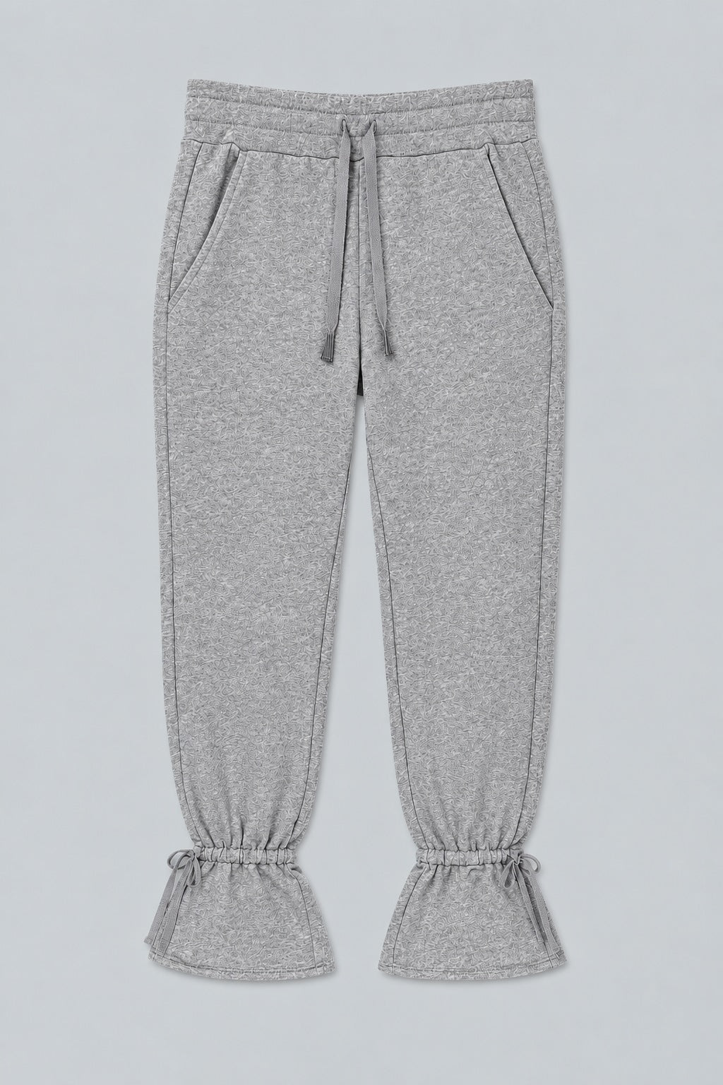 Tie Ankle Sweatpants - Heather Gray