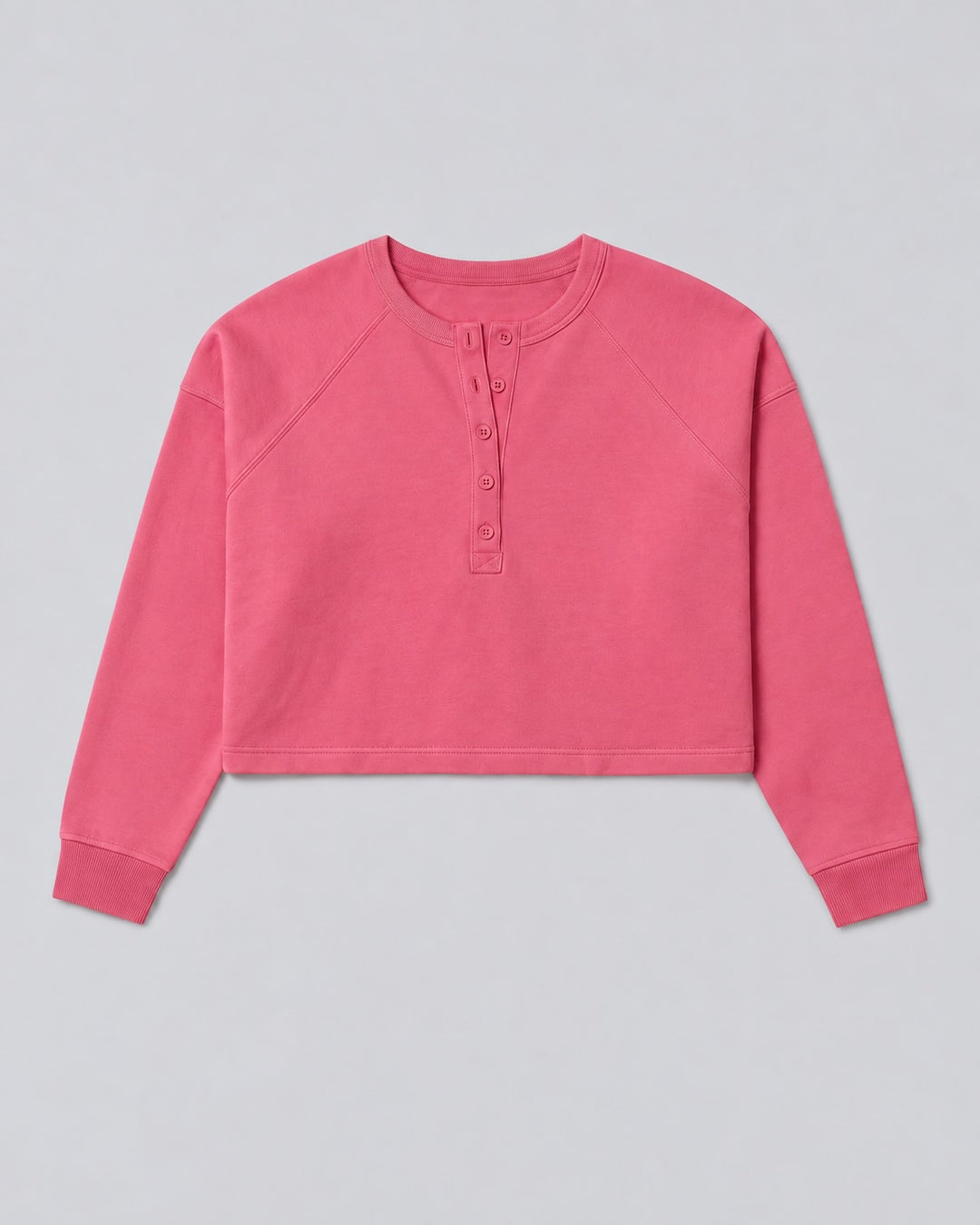 Henley Sweatshirt - Pink