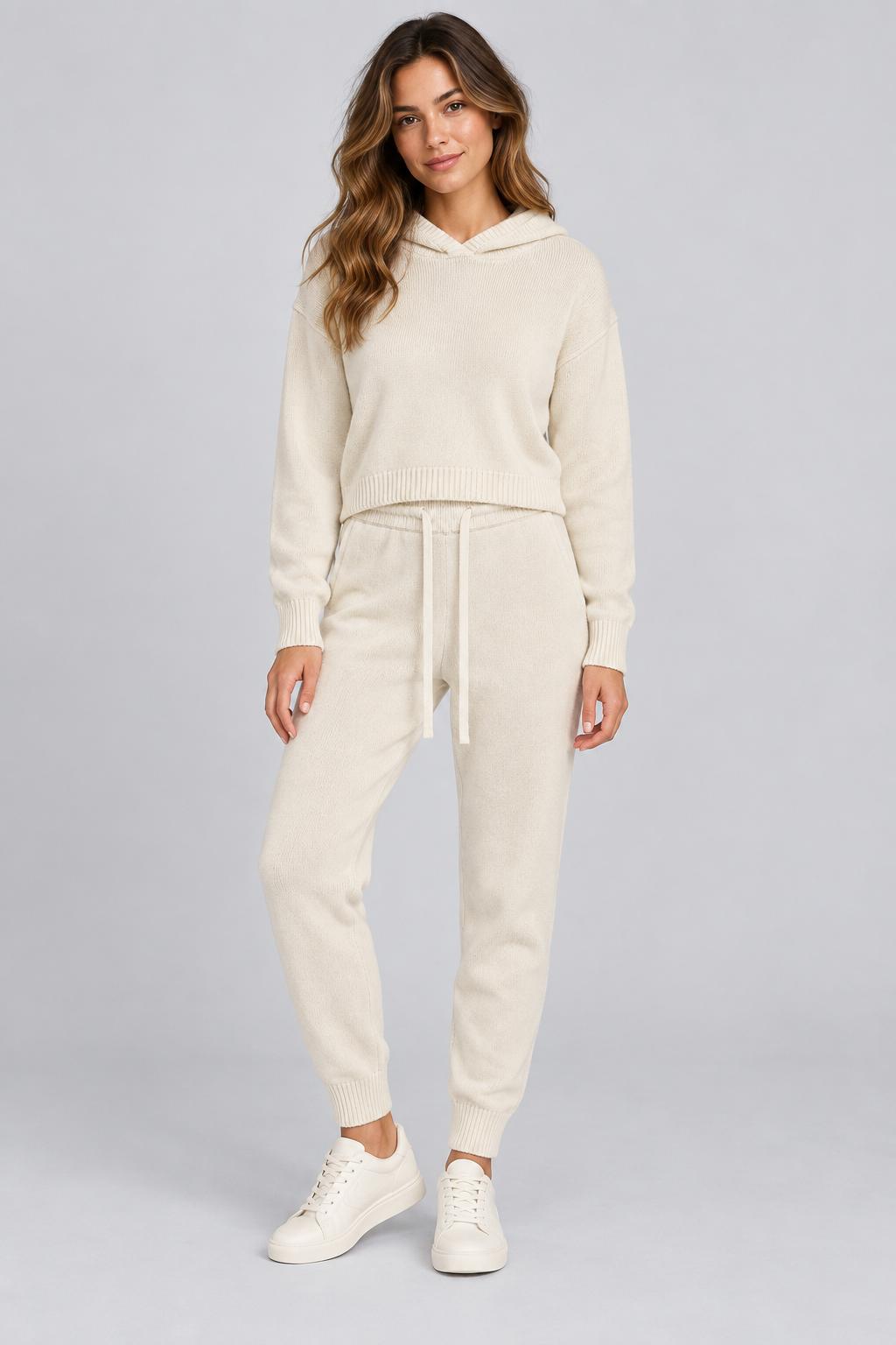 Cashmere Blend Hoodie - Ivory