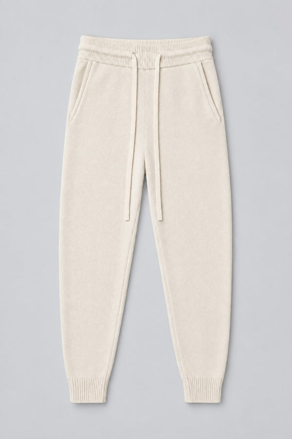 Cashmere Blend Joggers - Ivory