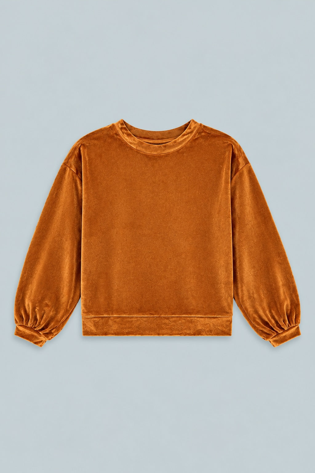 Velour Sweatshirt - Burnt Orange