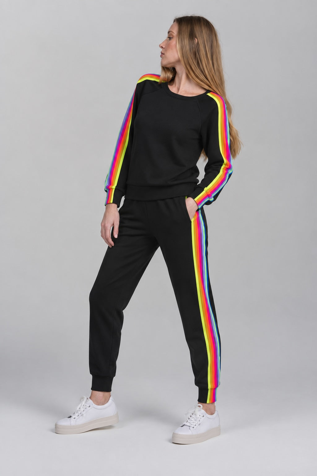 Rainbow Sleeve Sweatshirt - Coal