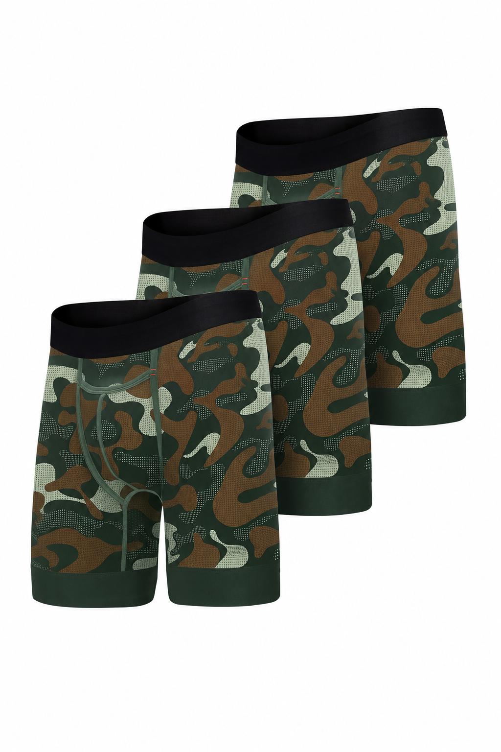 All Citizens Elite II Boxer Brief 3-Pack - All Green Camo