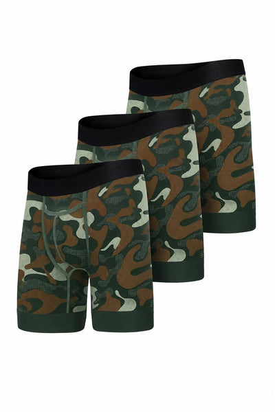 All Citizens Elite II Boxer Brief 3-Pack - All Green Camo