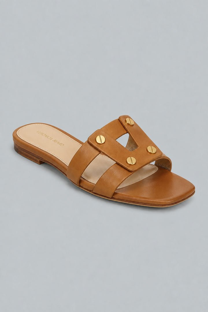 Women's Via Leather Slide Sandals - Honey