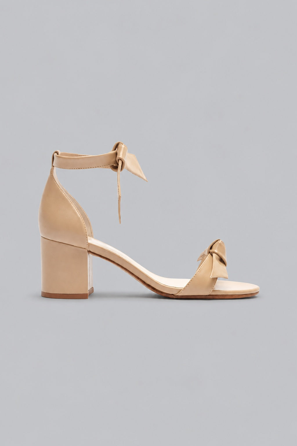 Women's Clarita Ankle Tie Block Heel Sandals - Beige
