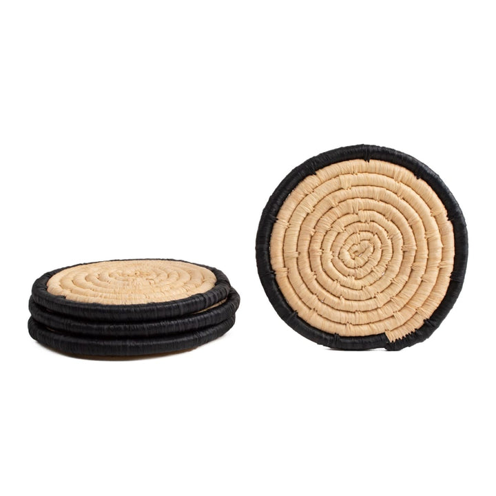 Modern Coasters - Dark Gray Rim, Set of 4