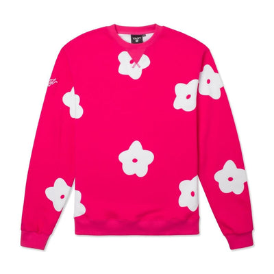 Flower Patch Crewneck Sweatshirt - Fuchsia