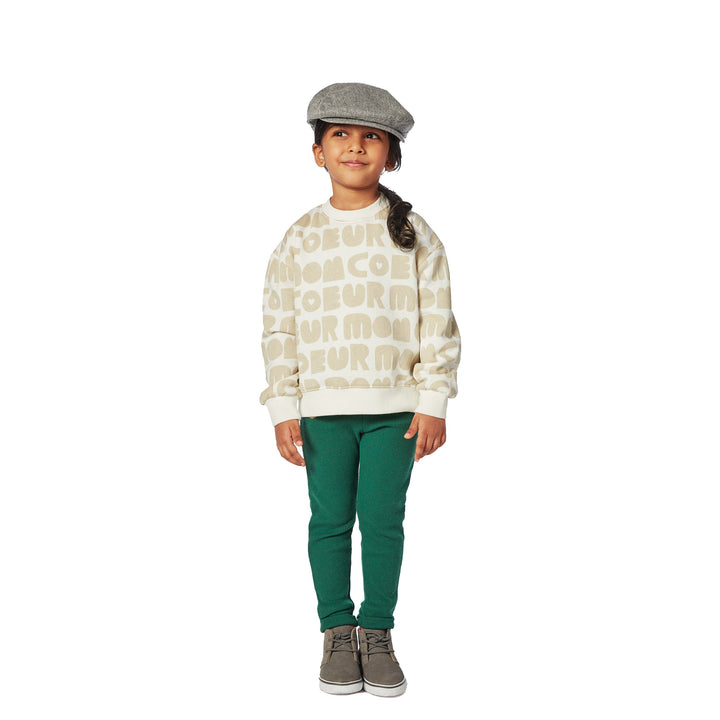 Kid Mon Coeur All-Over Sweatshirt - Natural