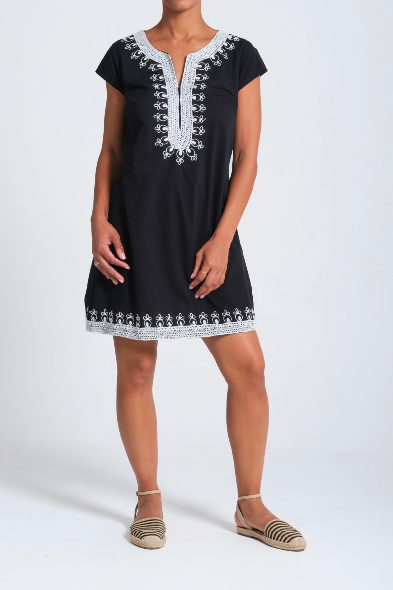 Rowena Tunic - Black/White
