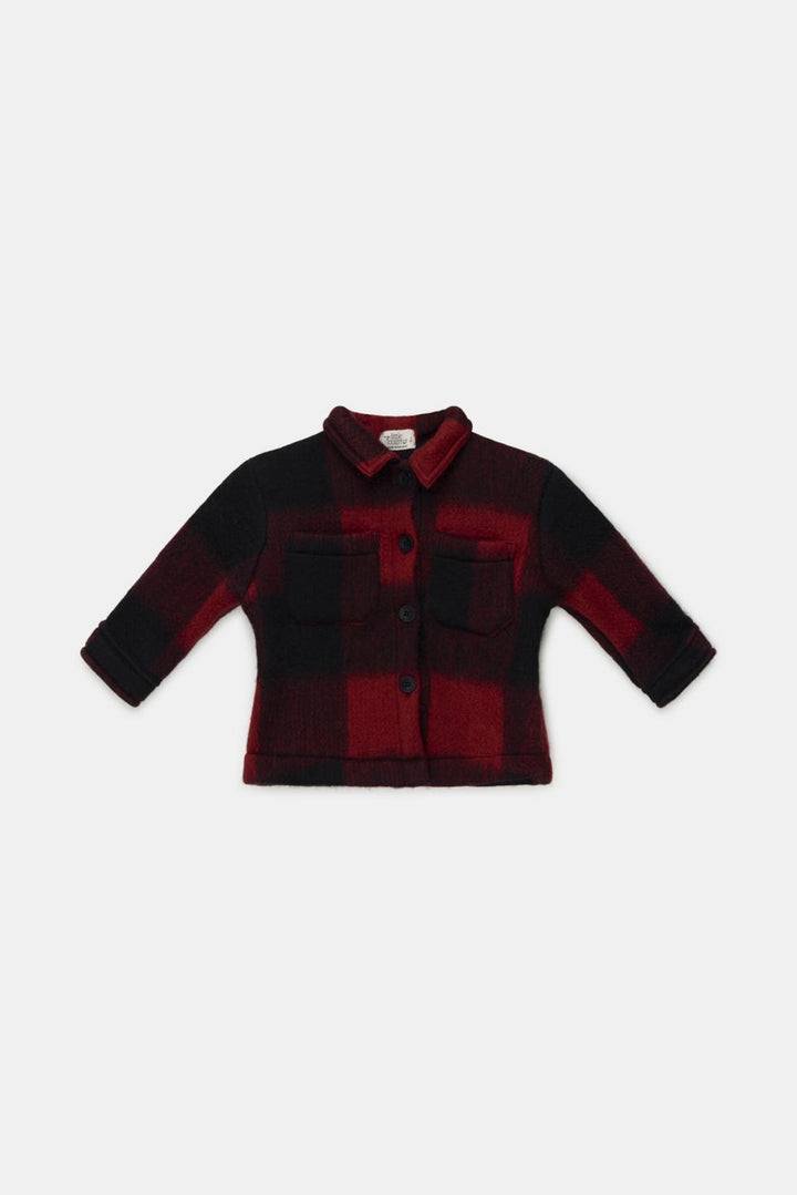 Plaid wool baby overshirt - Unique