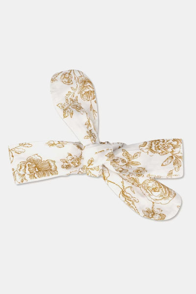 Cotton Floral Baby Hairband - Ivory/Oil