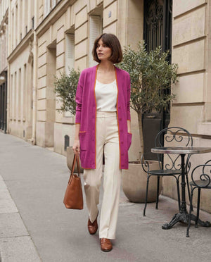 Coco Cardigan - Cerise Shimmer