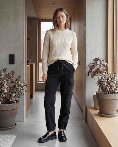 Corduroy Off Duty Cargo - Black