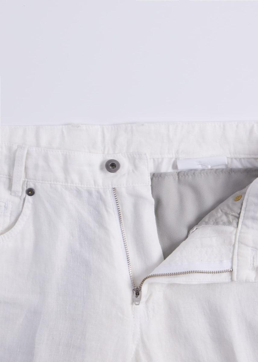 Linen Five Pocket Pant - White