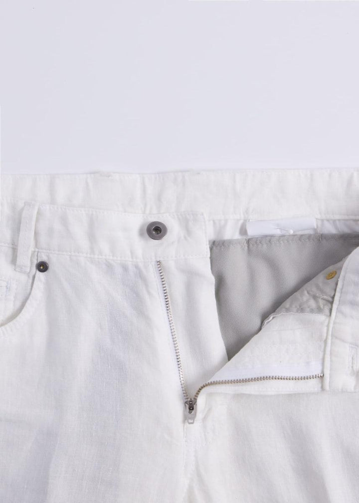Linen Five Pocket Pant - White