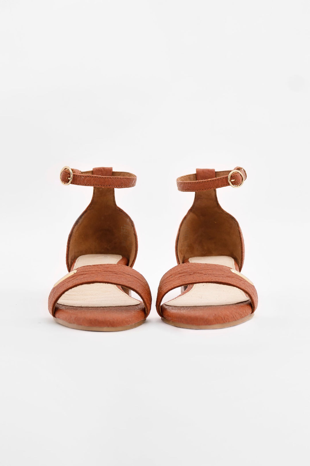 Chicago Ankle Strap Heels - Canela Brown