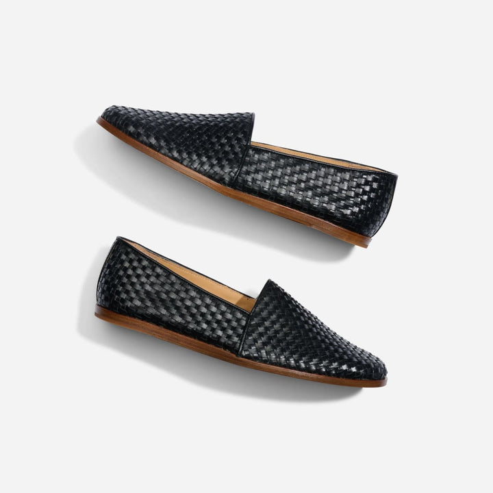 Alejandro Woven Slip On - Black