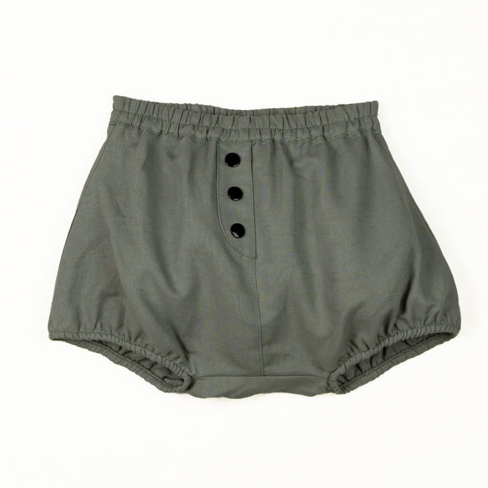 Culotte With Placket - Green