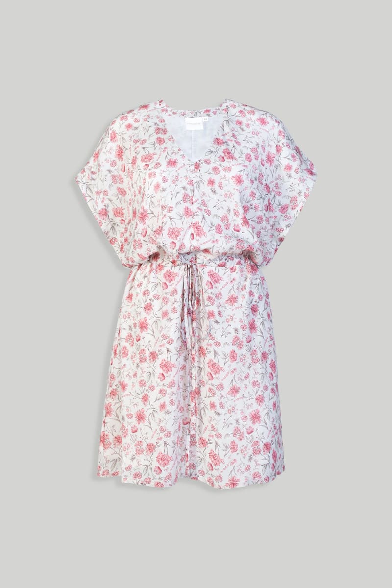 Relaxed Drawstring Dress - Petal Fusion