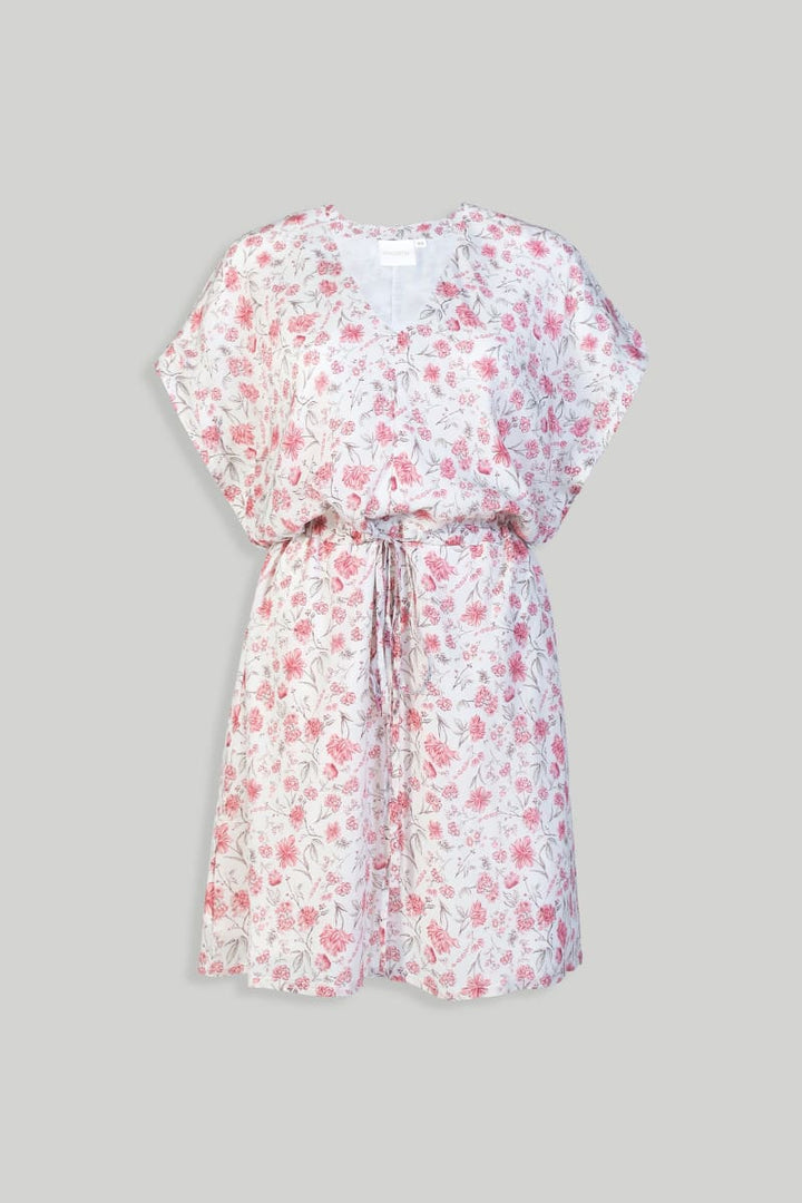 Relaxed Drawstring Dress - Petal Fusion