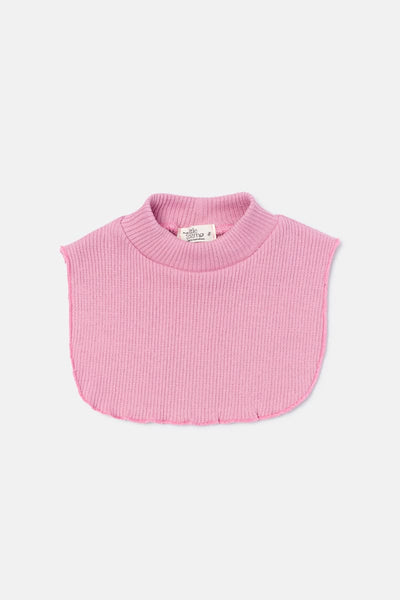 Soft Rib Bib Collar - Pink